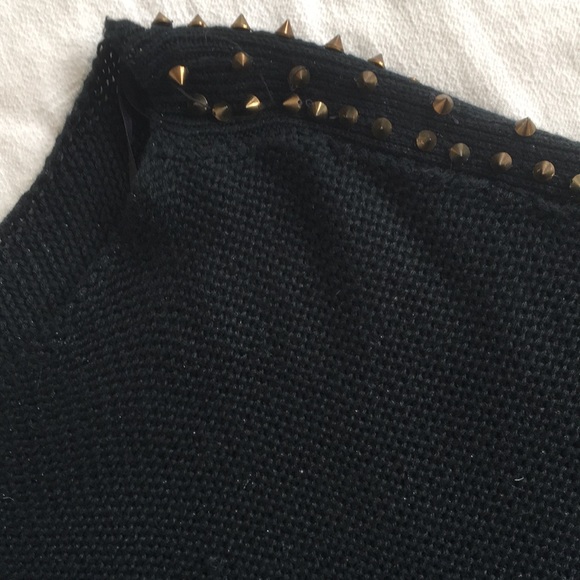 Ged  London Wide Neck Studded Sleeve Drop Shoulder Sweater - Picture 5 of 15